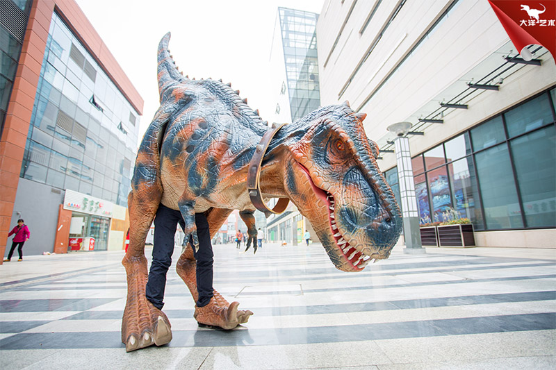 人穿恐龍衣服，人穿的恐龍服裝