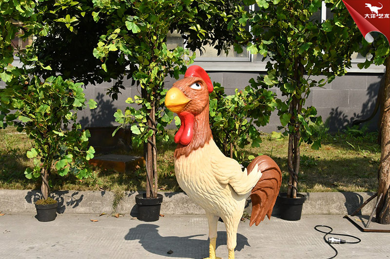 卡通動物雕塑，仿真公雞