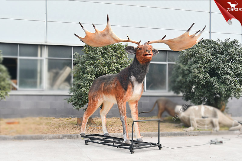 愛爾蘭大角鹿 1:1手工制作仿真動物模型