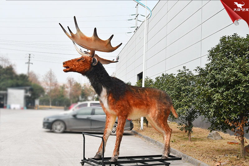 愛爾蘭大角鹿 1:1手工制作仿真動物模型
